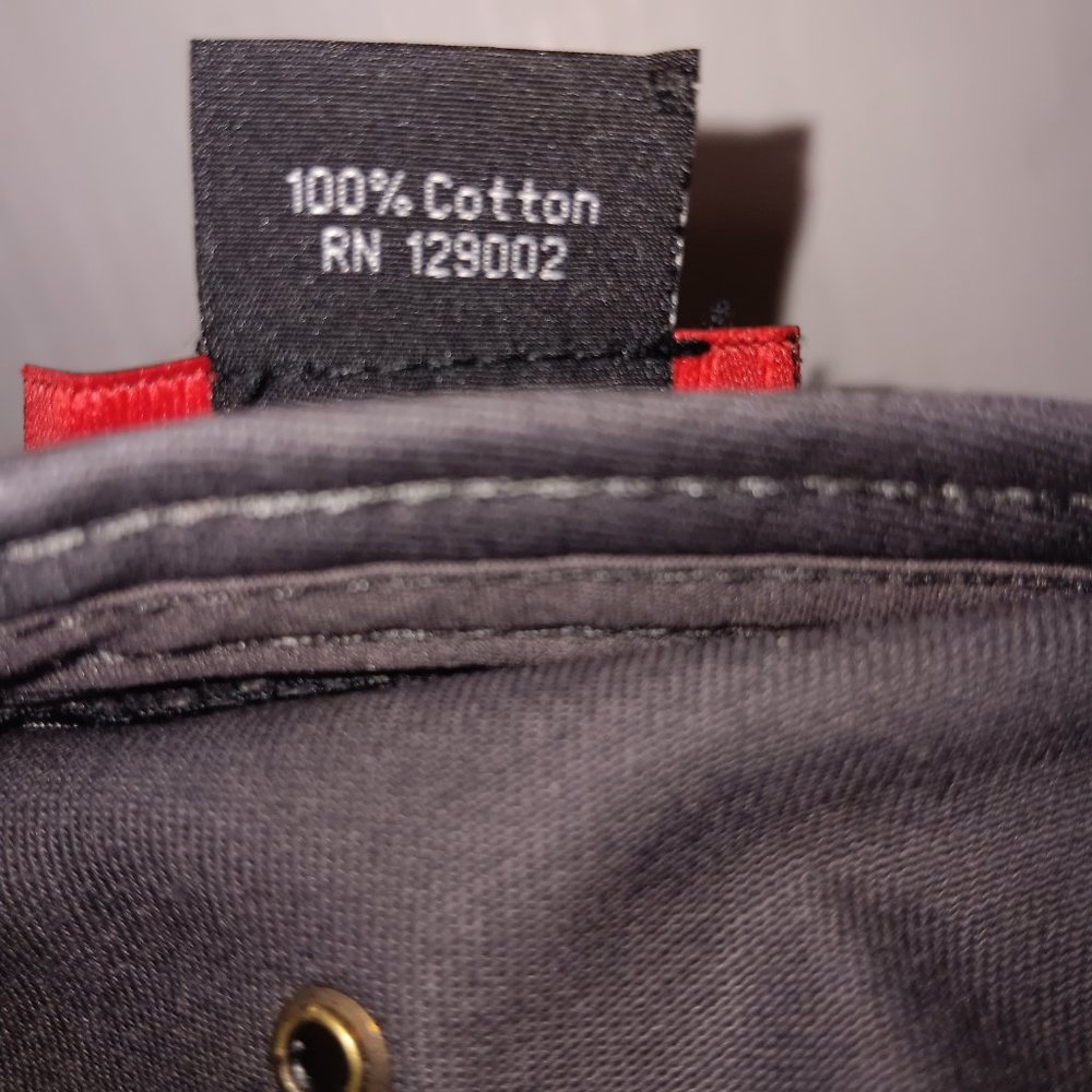 OTTO 100% COTTON ADJUSTABLE STRAP HAT CLOUD RAINDROP PATTERN GRAY WHITE - Picture 8 of 9